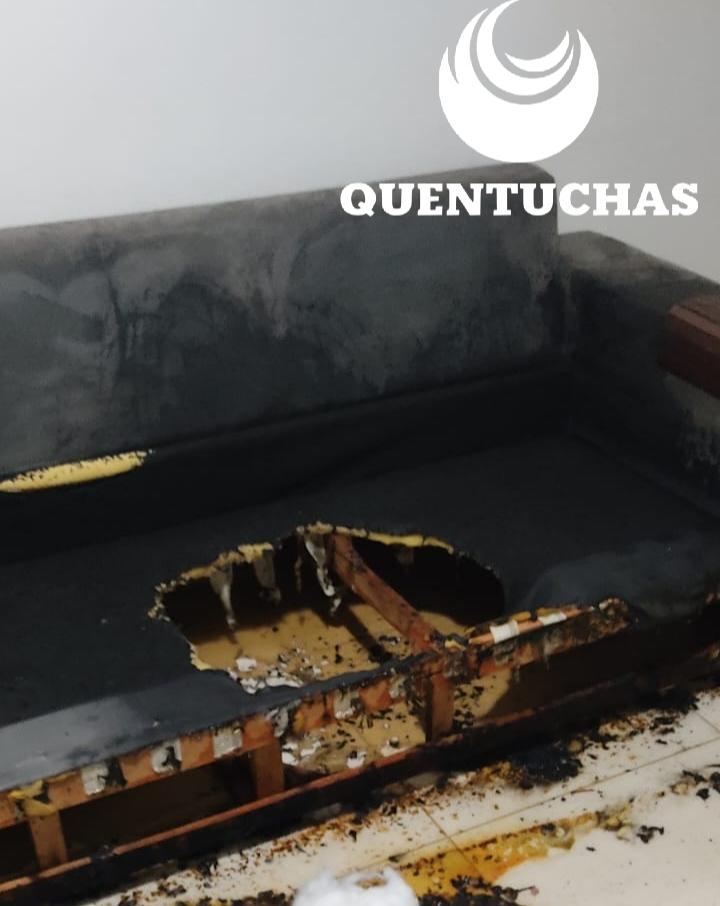 Lareira a álcool causa princípio de incêndio em Erechim