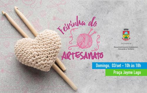 1ª Feirinha de Artesanato chega à praça Jayme Lago no próximo domingo