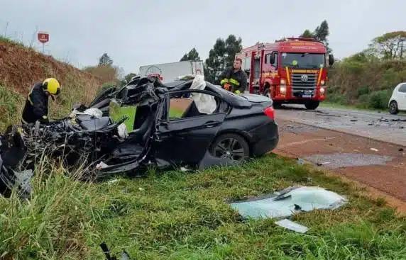 Grave colisão deixa pessoa ferida na BR-158 em Boa Vista das Missões