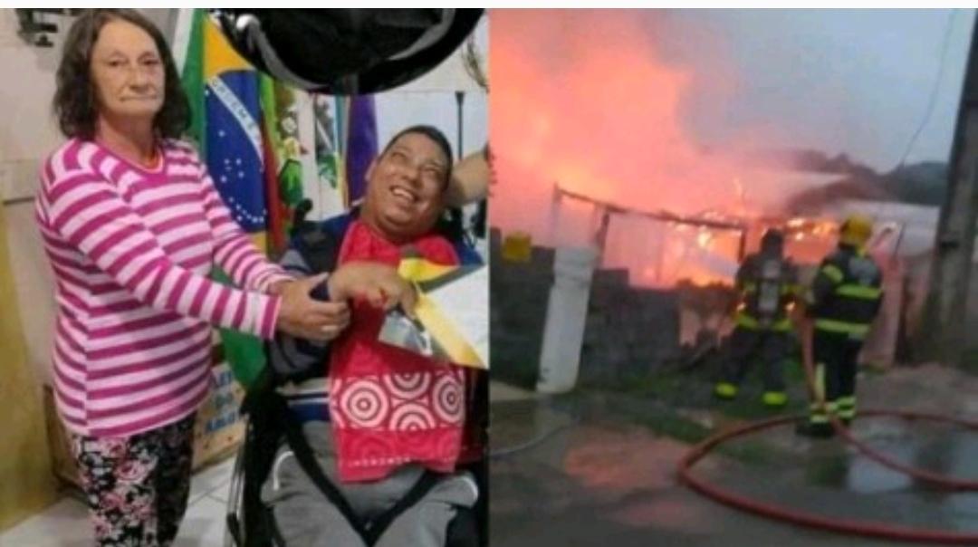 Mãe e filho cadeirante morrem durante incêndio