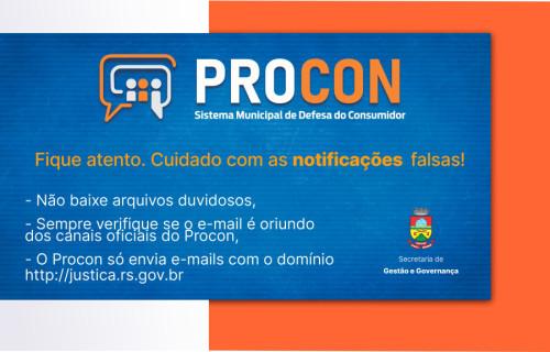 Alerta do Procon de Erechim: fique atento às notificações falsas enviadas para empresas