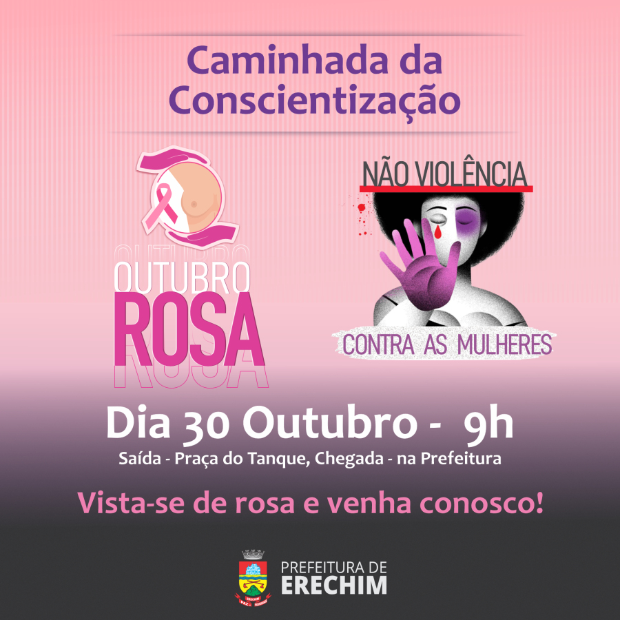 Mobilização contra a violência e caminhada de conscientização em Erechim