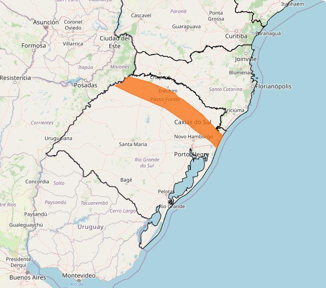 RS terá intenso retorno da chuva e risco de granizo nesta segunda-feira
