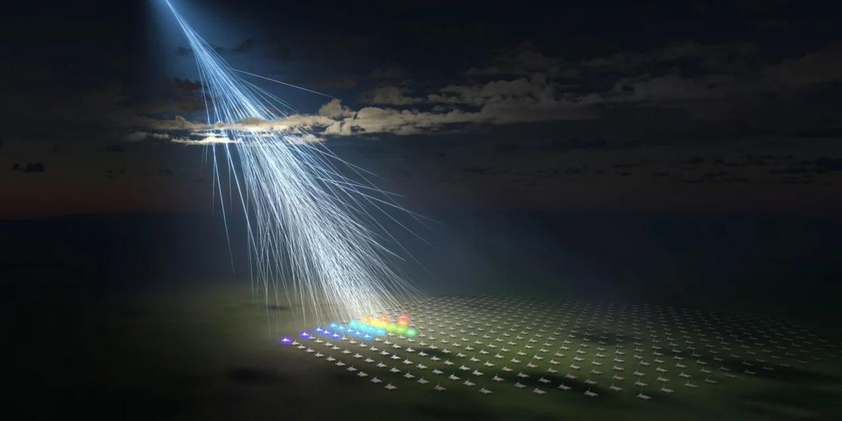 Partícula rara e altamente energética é detectada caindo na Terra