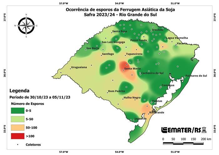 RS implementa dispositivos para monitorar esporos da ferrugem asiática na soja