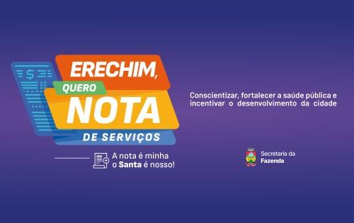 Programa Erechim quero nota de serviços incentiva desenvolvimento e saúde pública