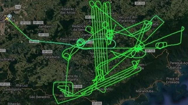 Força Aérea Brasileira realiza extensa busca de 5 mil km² por helicóptero desaparecido há 5 dias