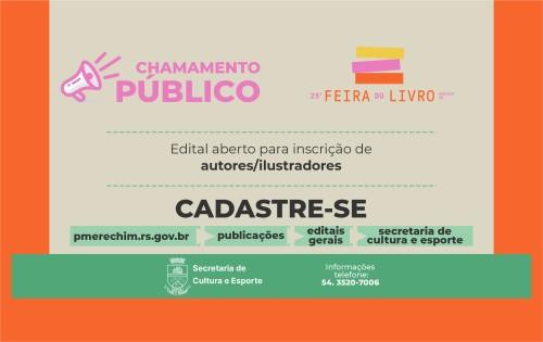 Edital aberto para credenciamento na 25ª Feira do Livro
