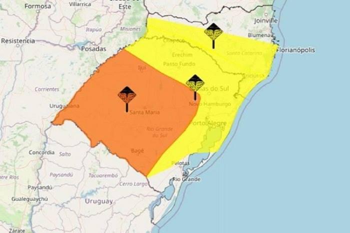 Dois novos alertas de tempestade para o RS são emitidos pelo INMET