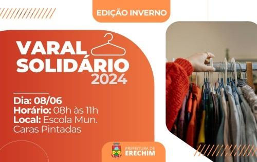 Primeira edição do Varal Solidário de Inverno de 2024 acontecerá no próximo sábado
