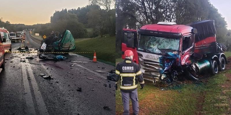 Grave acidente na BR 386 próximo a Soledade deixa uma pessoa morta