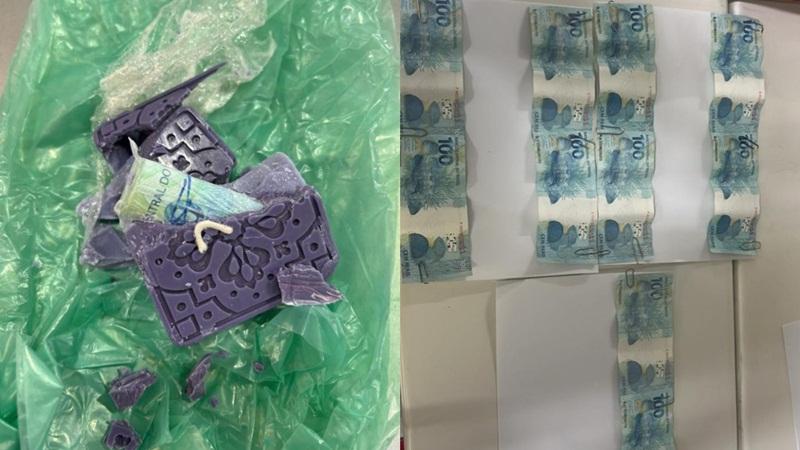 Homem esconde cédulas falsas em velas aromáticas