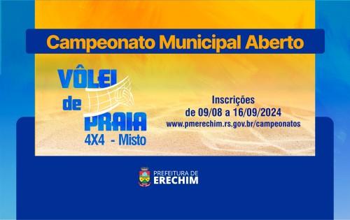 Abertas as inscrições para o vôlei de praia 4x4 misto