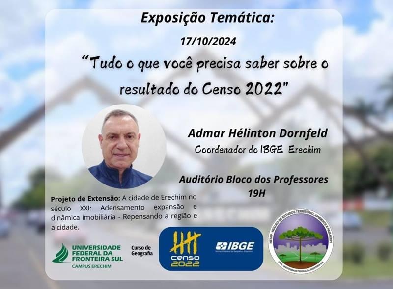 UFFS promove exposição sobre o Censo 2022 em parceria com o IBGE