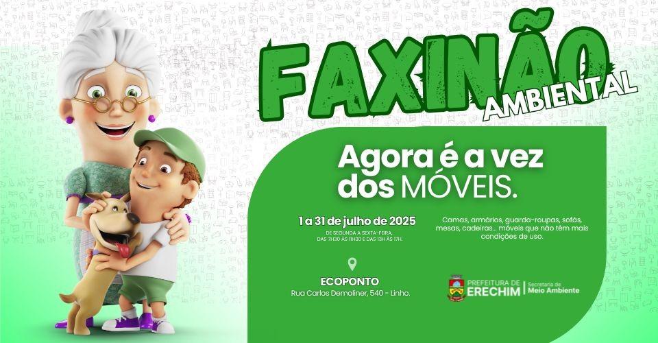 Faxinão Ambiental incentiva descarte correto de móveis durante o mês de julho