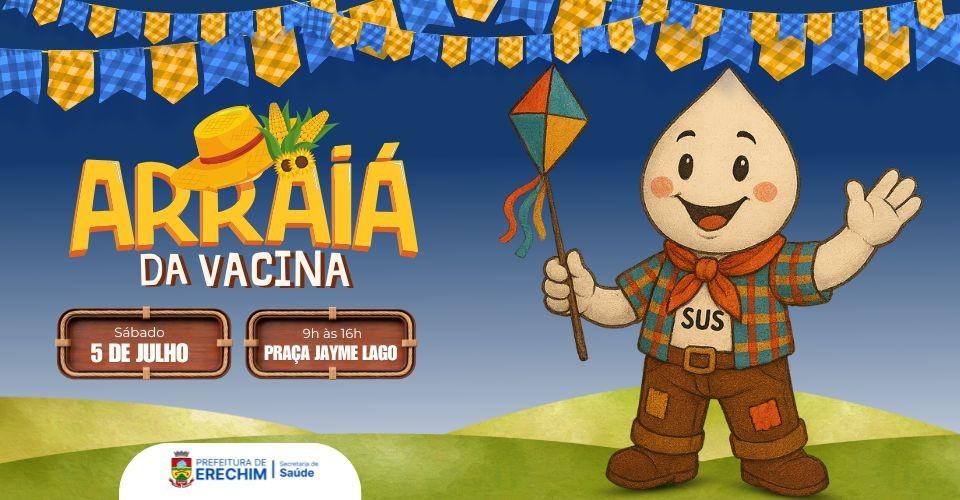 Arraiá da Vacina acontece neste sábado e reforça a importância da imunização contra a gripe
