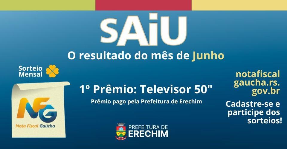 Conheça o ganhador do sorteio da Nota Gaúcha de junho pago pela Prefeitura de Erechim