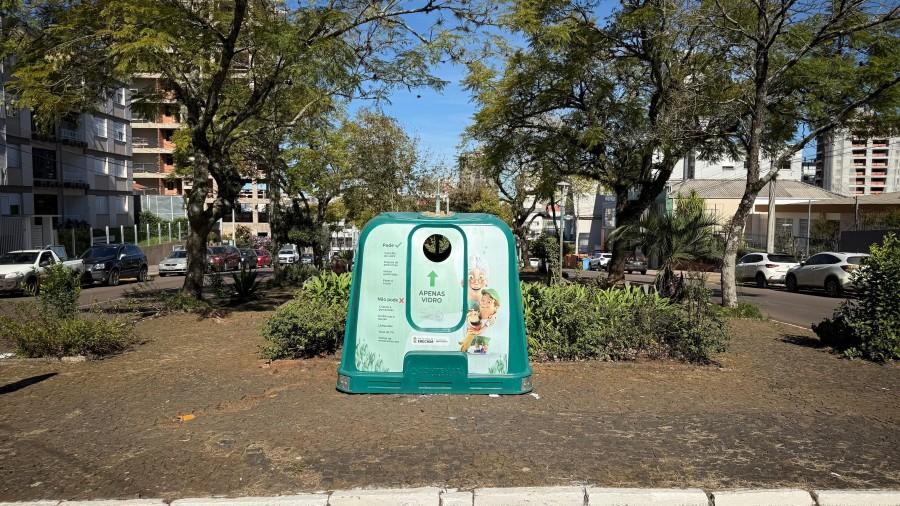 Erechim instala contêineres exclusivos para vidro e reforça ações de reciclagem