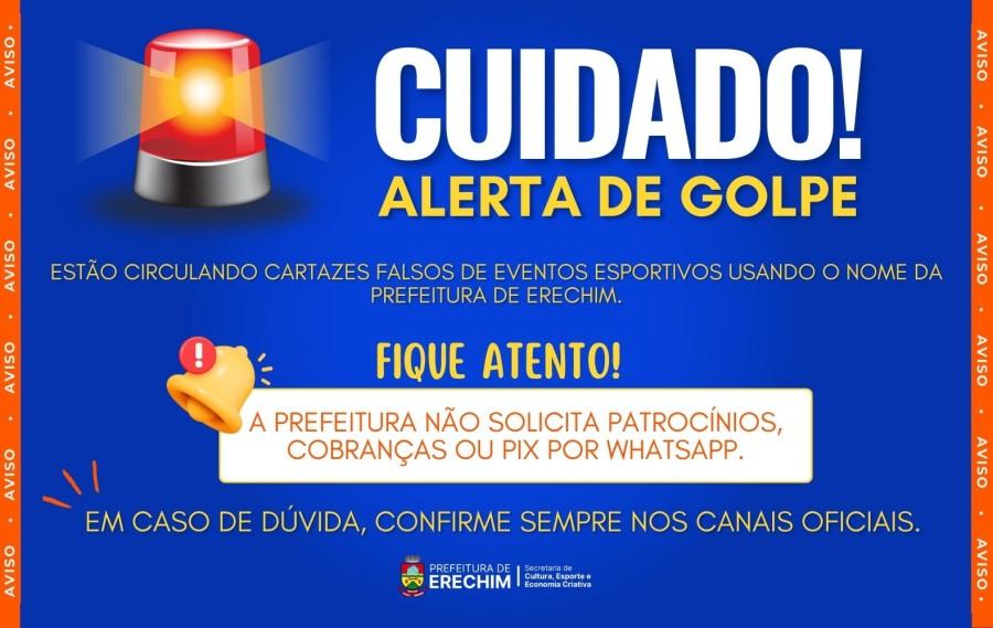 Prefeitura de Erechim alerta sobre golpes com falsos eventos esportivos