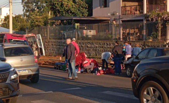 Duas crianças são atropeladas e ficam feridas em Concórdia