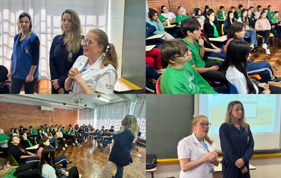 Educação e saúde promovem palestra para estudantes sobre gravidez na adolescência