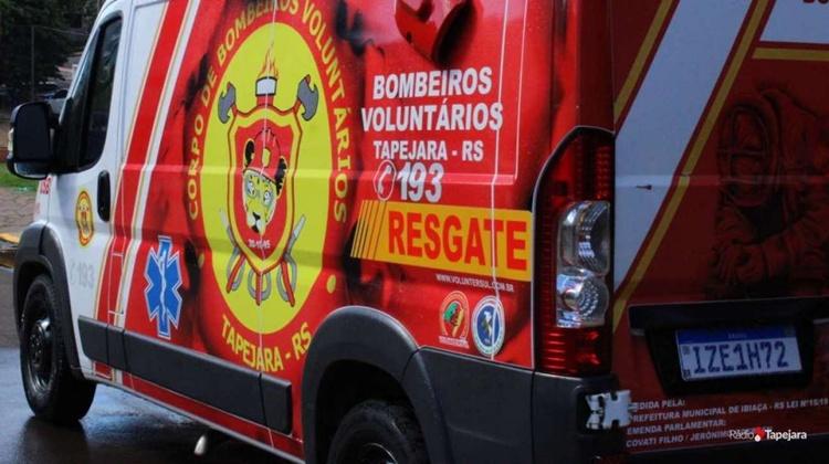 Queda de telhado deixa homem ferido em Tapejara