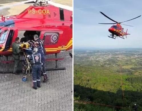 Turista mineira fica gravemente ferida em acidente de paraglider em Sapiranga
