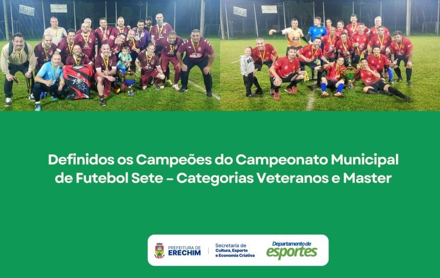 Futebol Sete Municipal consagra vencedores nas categorias Veteranos e Master