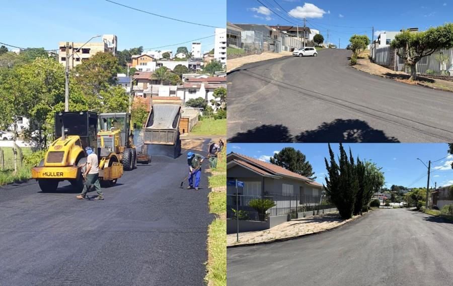 Prefeitura de Erechim avança com obras de asfaltamento e recuperação de ruas