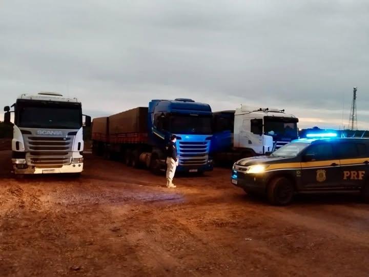 PRF flagra caminhões com quase 27 toneladas de excesso de peso na BR-386