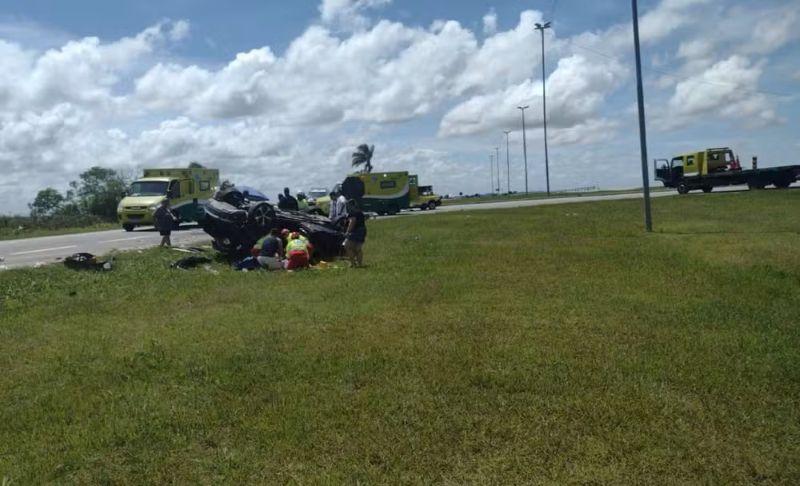 Criança de 10 anos morre após colisão na BR-116; vítima estava sem cinto