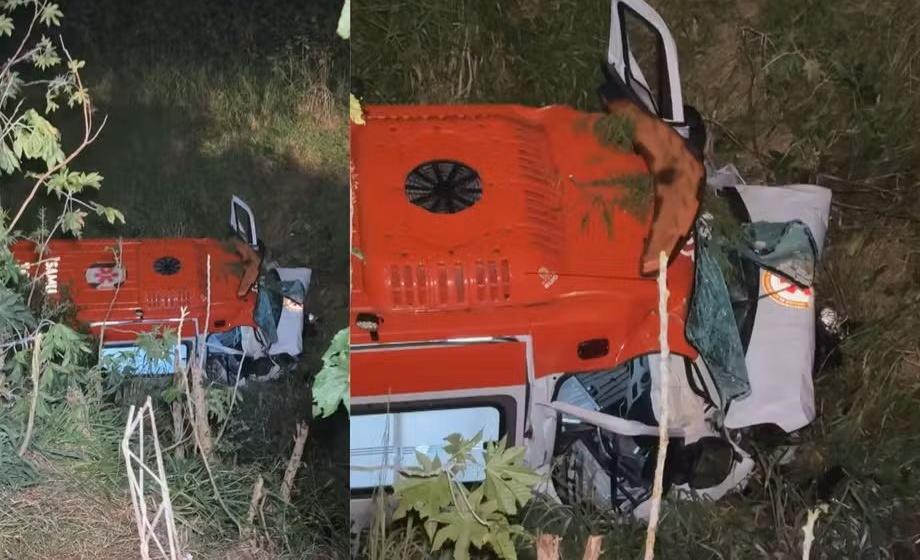 Homem furta ambulância de alta complexidade e sofre acidente grave durante fuga em Canoas