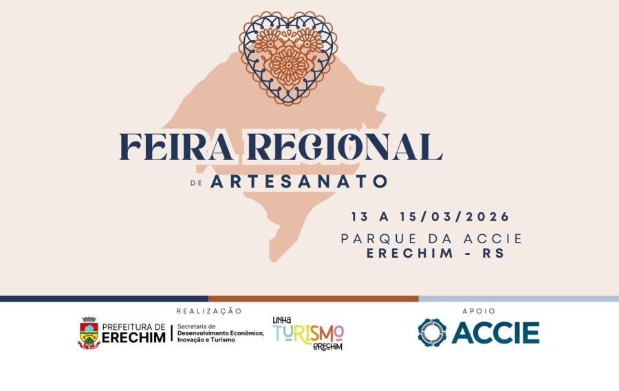1ª Feira Regional de Artesanato acontece de 13 a 15 de março em Erechim