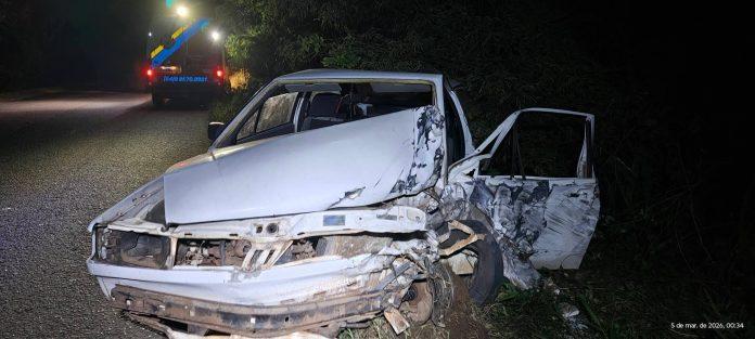 Motorista sofre ferimentos leves em acidente na RS-420 em Aratiba