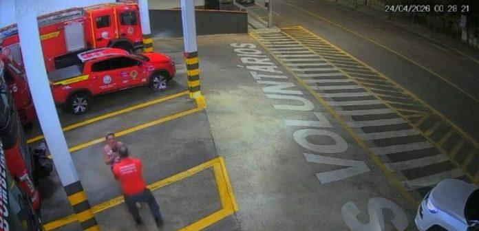 Bombeiro salva bebê engasgado em Concórdia