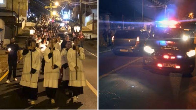 Homem embriagado tenta atropelar fiéis durante procissão