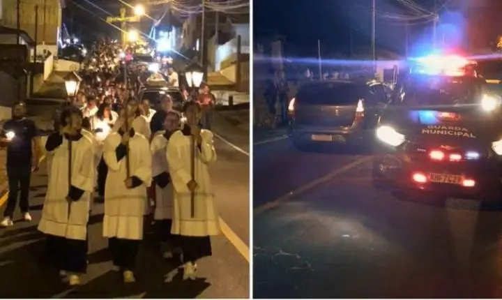Homem embriagado tenta atropelar fiéis durante procissão