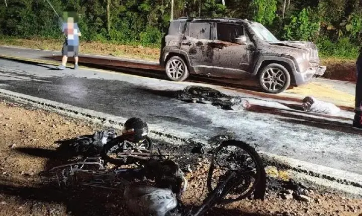 Polícia Científica tenta localizar familiares de motociclista que morreu na BR-280